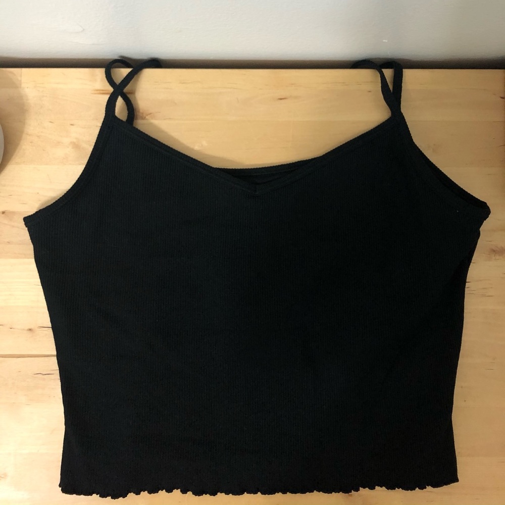 GapFit Blackout Ribbed Cami Shelf Bra - used!